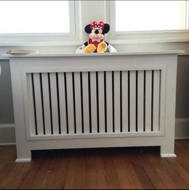 custom wood radiator cover by projectrefurb on etsy