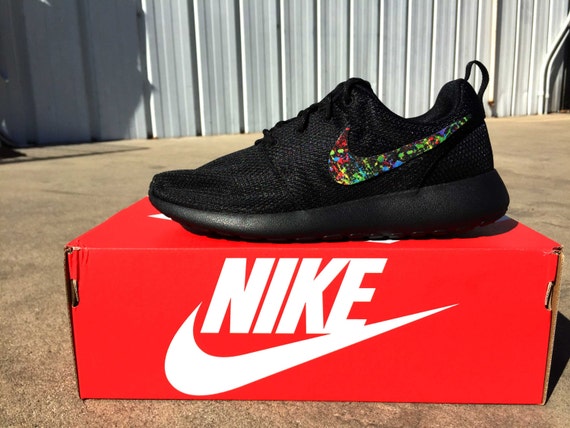 nike black and white splatter shoes