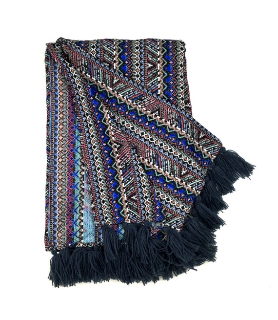 Tribal Aztec Blanket Bohemian throw blanket 38 x 59