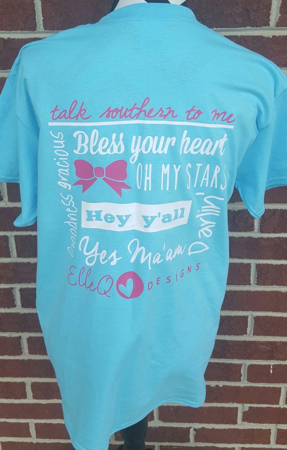 Monogrammed Southern Sayings Short Sleeve Shirt By Elleqdesigns 3812