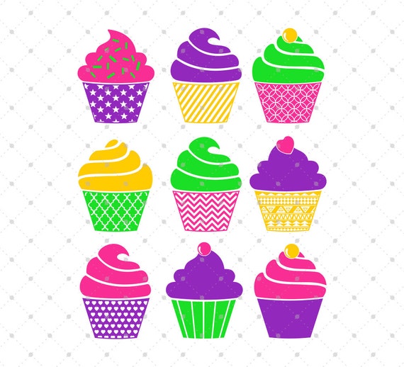 Download Cupcake SVG Cut Files Cupcake Cutting Files for Cricut