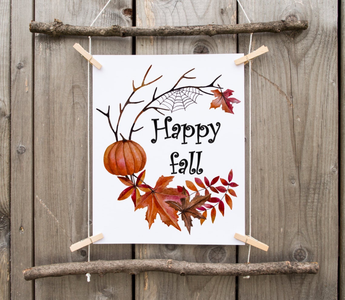 fall decor autumn decoration printable fall by PrintableLifeStyle