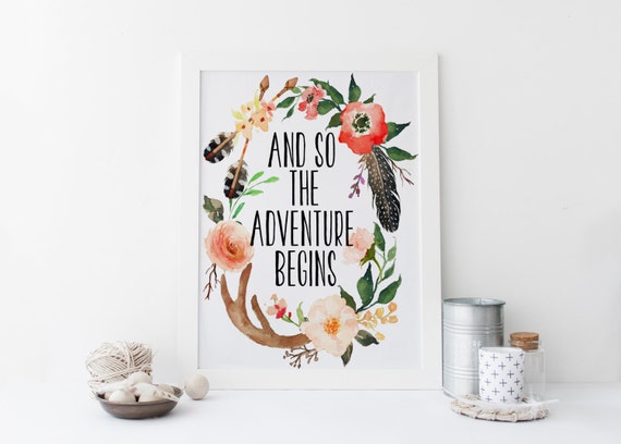 PRINTABLE Art And so the adventure begins