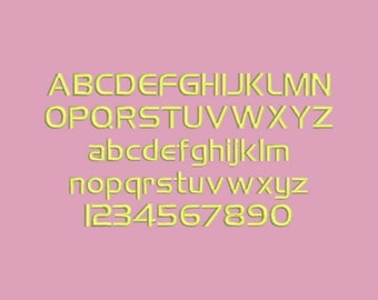 Handel Gothic Embroidery Font Machine Embroidery Monogram Font Designs 4 Size BX Embroidery Fonts - INSTANT DOWNLOAD