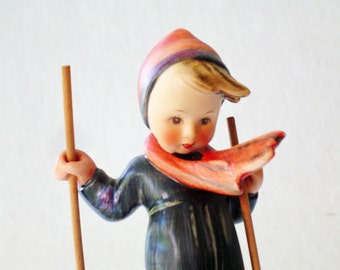 Goebel Hummel Figurine - Hummel 59 - TMK 3 - Skier - 6 inch - Goebel Figurine - Boy Hummel Collectible Figurine - Trademark 3