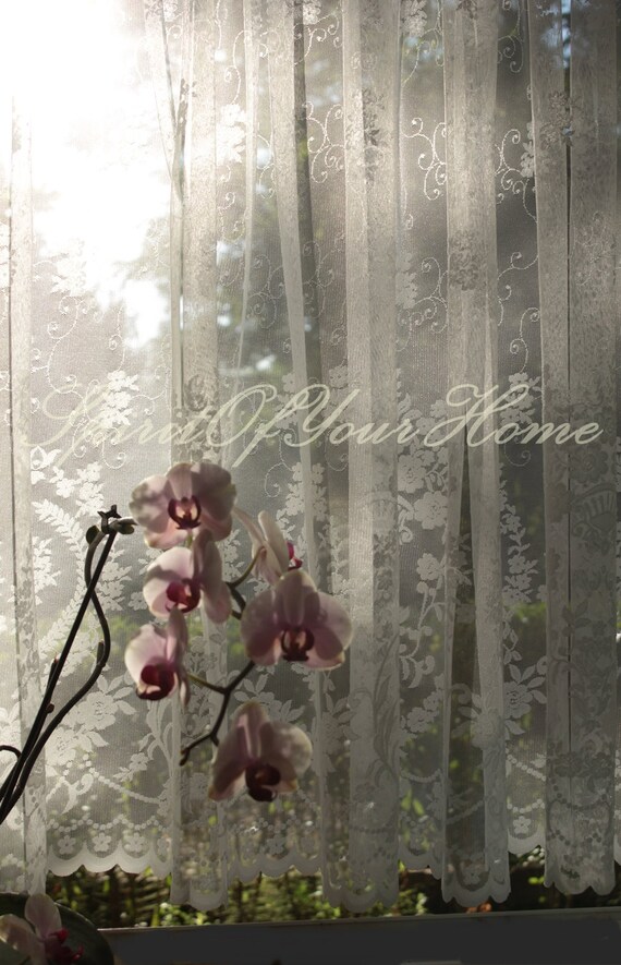 CHIARA' Italian Net Lace Curtains Embroidered by SpiritofMyHome
