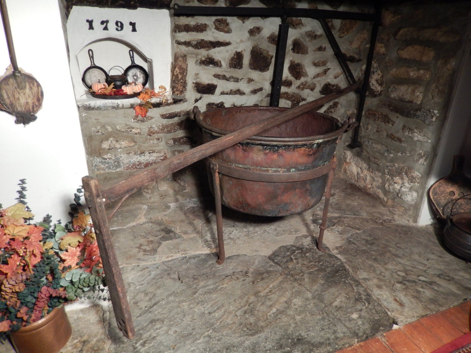 Antique Large Apple Butter Copper Kettle Pot by RascalsRarities