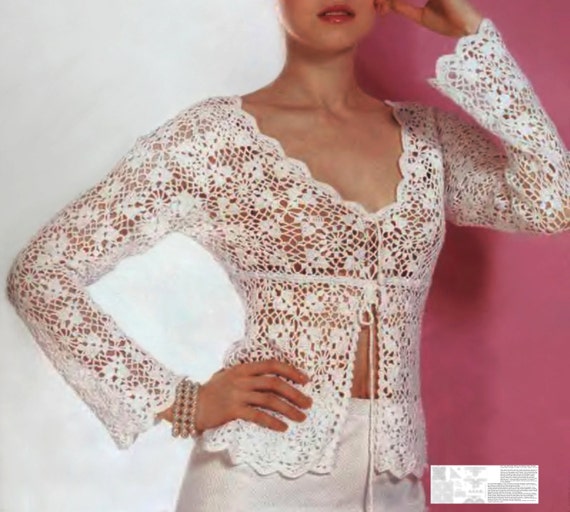 Sexy crochet blouse PATTERN boho crochet tunic PATTERN pdf