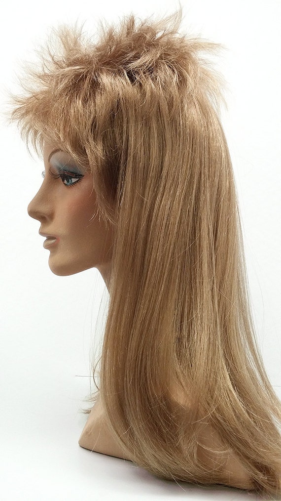 17 inch Long Joe Dirt Style Mullet Wig. Men's Dirty Blonde