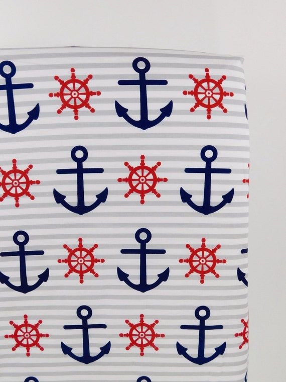 Nautical crib sheet Baby fitted sheet Nautical nursery