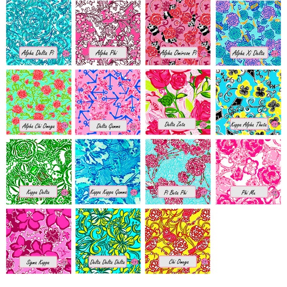 Lilly Pulitzer Sorority Pattern Vinyl Sheets by CraftVinylUSA