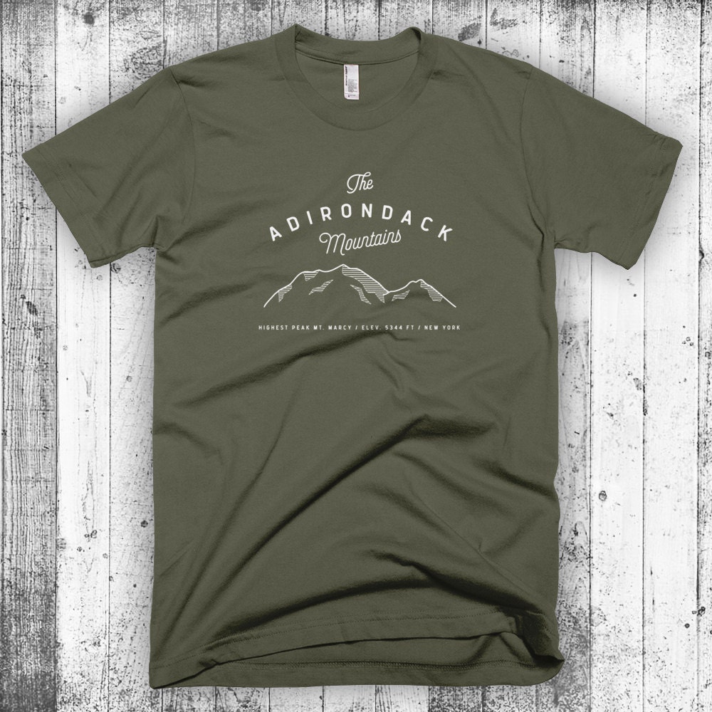 Adirondack Mountain Range T-shirt Modern Men's by CityandSky