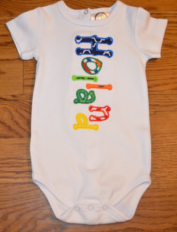 Items similar to Personalized Applique Onesie on Etsy