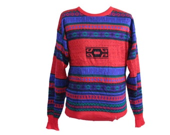 Vintage Red & Blue Meister Ski Sweater Size XL