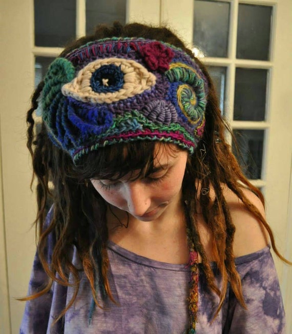 Custom Made Third Eye Freeform Crochet Headband