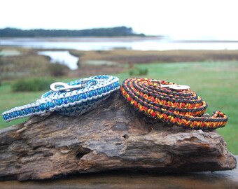 Custom Paracord Dog Leash, Choose Your Colors, Can Choose an Aircraft Aluminum Screw Lock Carabiner Instead of Snap, Great Christmas Gift