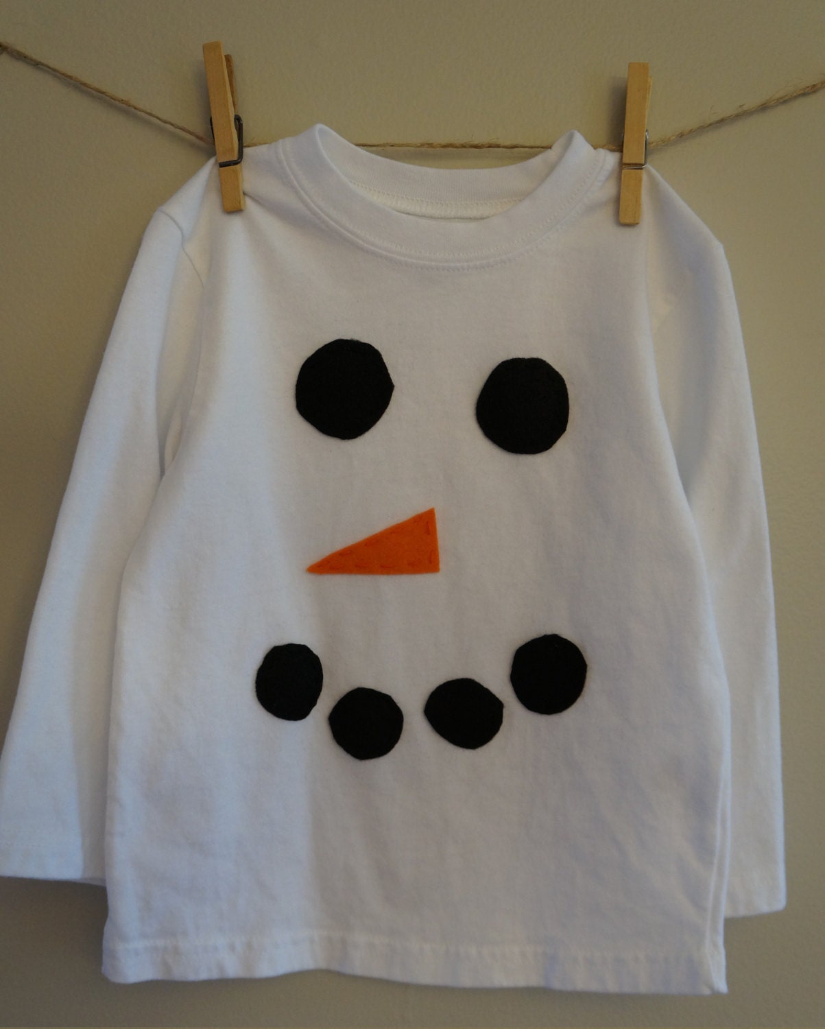 Snowman Kids Shirt Toddler Shirt Snowman Face Winter Shirt