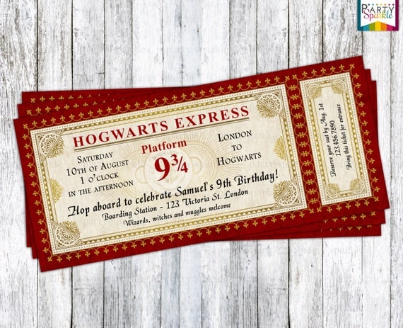 Harry Potter Invitation To Hogwarts 2