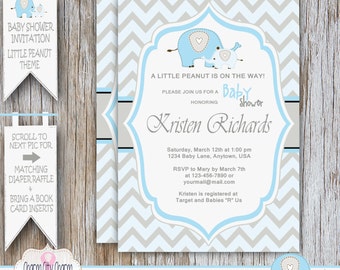 Items similar to Baby Shower Invitation, A Little Peanut is On the Way ...