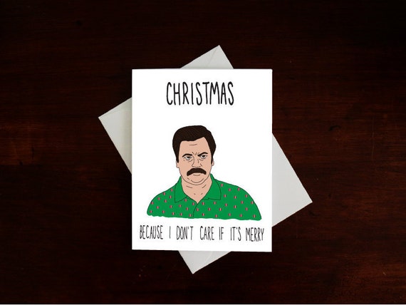 ron swanson christmas card sarcastic parks and rec by majikatz ron swanson christmas card sarcastic parks and rec by majikatz