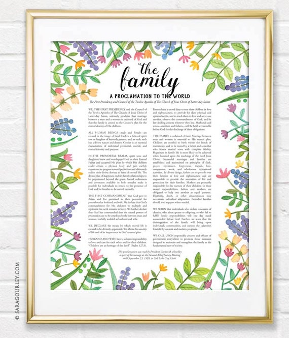 The Family Proclamation to the World LDS Art Print