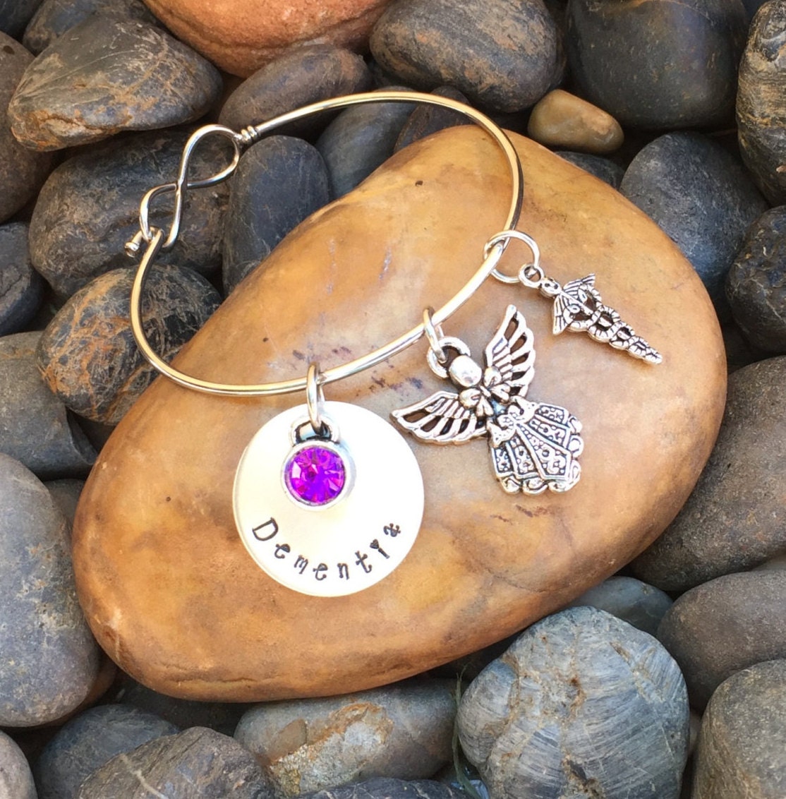 Dementia Bracelet Dementia Jewelry Medical by SecretHillStudio