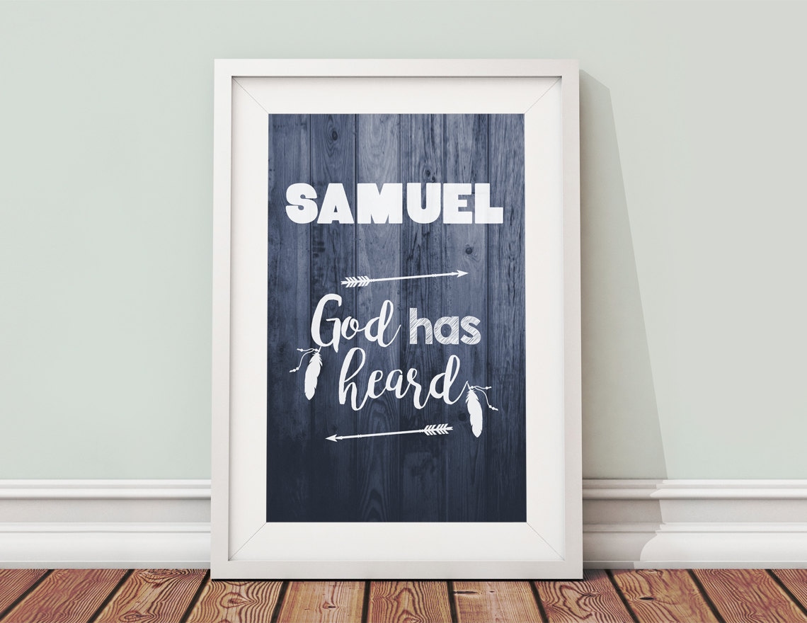 Samuel Name Meaning Printable Nursery Art 8x10 Set of 2