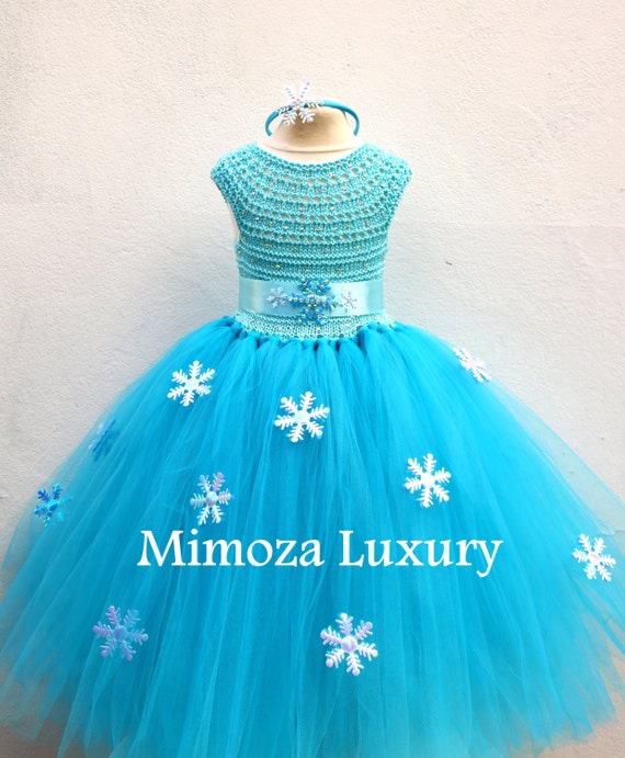 Elsa Deluxe Princess dress, turquoise tutu dress, frozen themed birthday party, Elsa Frozen princess dress Frozen costume outfit Elsa disney