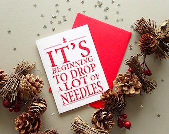 Funny Holiday Card, Funny Christmas Card, Holiday Cards, Funny Christmas, Red Christmas Card, Christmas Tree Card, Funny Christmas Tree