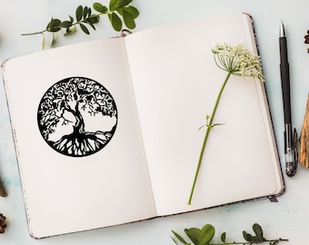 Tree Of Life Decal Sticker, Yoga Symbol, Mandala Sticker, Sacred Tree Decal, Laptop Sticker, MacBook Decal, Window Sticker, Yoga Gift