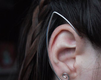 simple Elf ear cuff pair- silver- copper- gold brass- dark silver