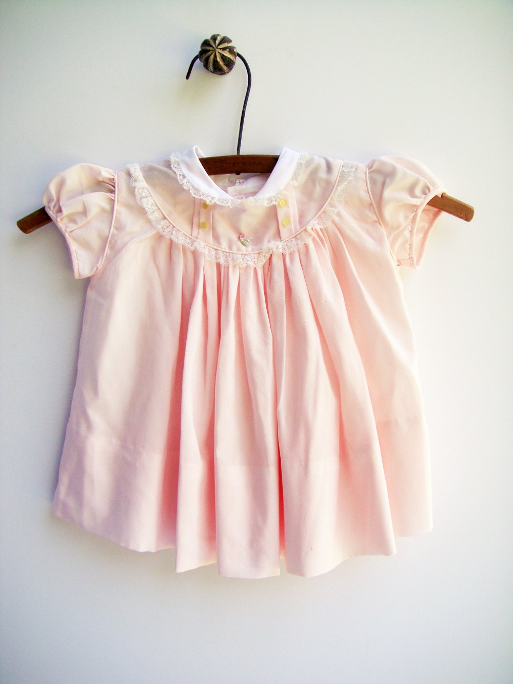 Vintage Baby Dress Light Pink Dress Baby Girl Clothes Size