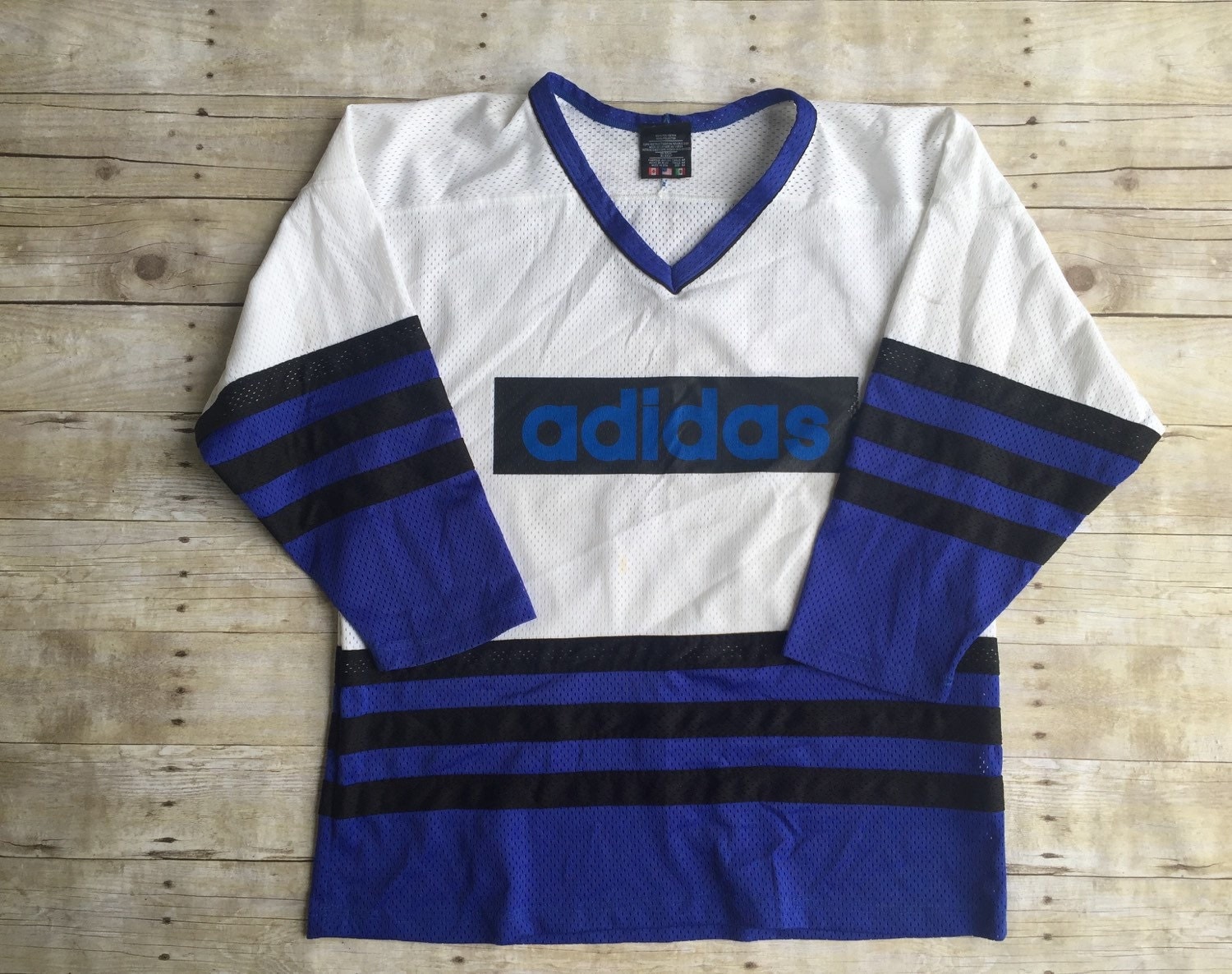 Download Vintage Adidas Hockey Jersey clothing men women 80s Mesh
