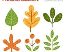 Popular items for fall leaves clipart on Etsy