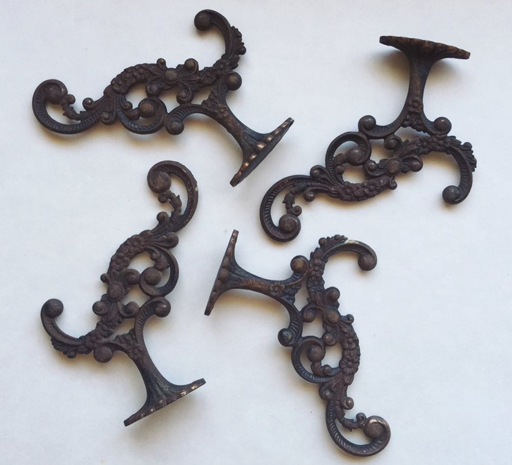 Antique Brass Hall Tree Coat Rack Hooks Haute Juice