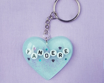 Anime Japanese 'Yandere' Handmade Resin Necklace or Keychain
