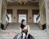 Gothic Wedding Dress / Black Wedding Dress / Vintage Inspired Gothic Wedding Dress by Award Winning Bridal Salon in New Jersey