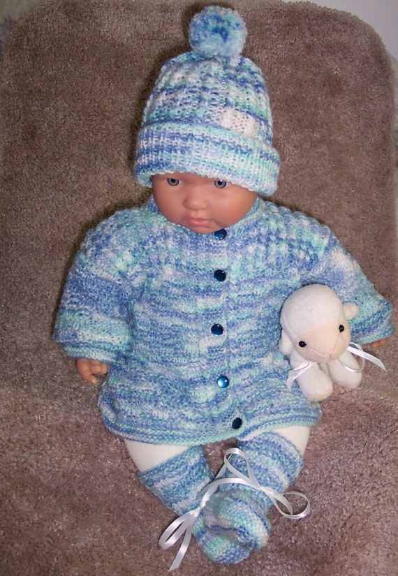 Custom handmade knit baby boys or Reborn Dolls Baby Shades of