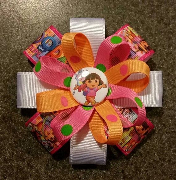 Dora the Explorer Hair Bow or Headband 2 sizes available