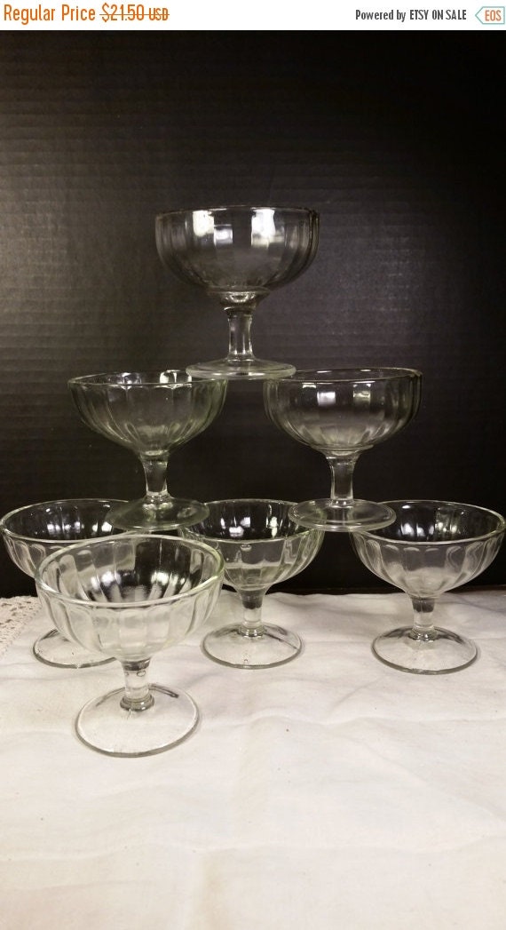 Delayed Shipping Libbey Dessert Glasses by ShellysSelectSalvage