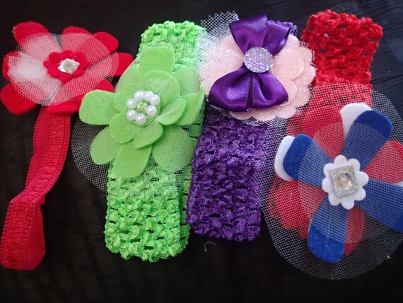 113 New baby headbands holiday 221 different holiday felt flower baby headbands. by Rexsheaven 