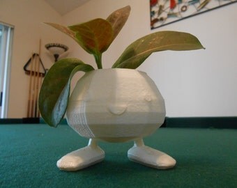 Oddish Planter, Cuttest Gift, 3D Printed Planter, cute, monster, geekery, Home & Garden