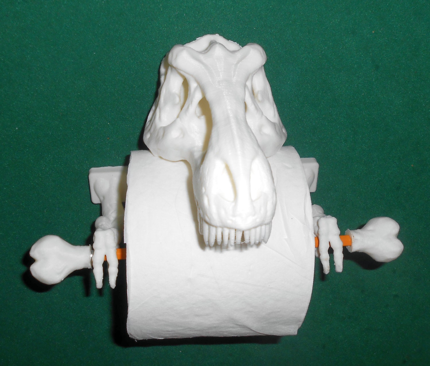 TRex Toilet Paper Holder 3D Printed Bathroom accessories.