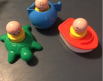 Vintage Jumbo Little People Bath Set 1974