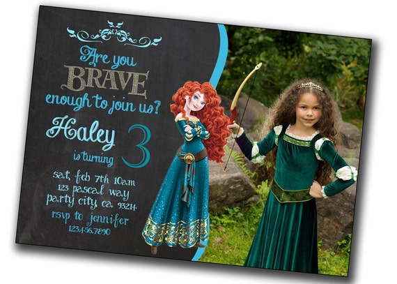 custom disney brave invitations