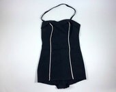 Vintage Bathing Suit Black Bathing Suit Cigarette Girl Playboy Bunny Costume Retro Black With Pinstripe Rockabilly Pin Up Girl Vintage Bathing Suit Black Bathing Suit Cigarette Girl Playboy Bunny Costume Retro Black With Pinstripe Rockabilly Pin Up Girl