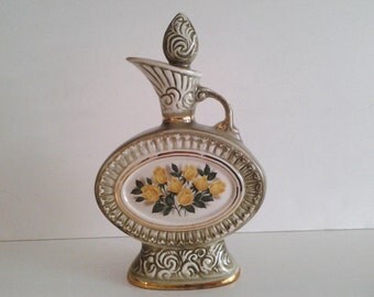 Floral 1969 Jim Beam Decanter Genuine Regal China