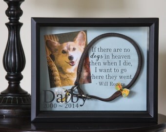 Pet Memorial Shadow Box: Dog Memorial Shadow Box, Cat Memorial, Pet Memorial Box, In Memory Of 8x10