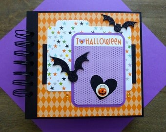25% OFF SCRAPBOOKS - Halloween Scrapbook Album, Pre-made Halloween Scrapbook, Halloween Mini Album