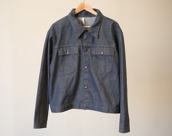 Vintage Mens Snap Button Denim Jacket